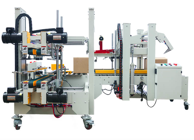 自动折盖封箱机加角边封箱机MT-6605A+MT-6702A