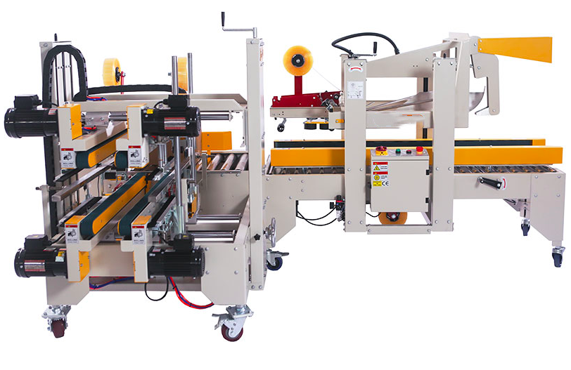 自动折盖封箱配套自动四角边封箱机MT-6605S+MT-6702